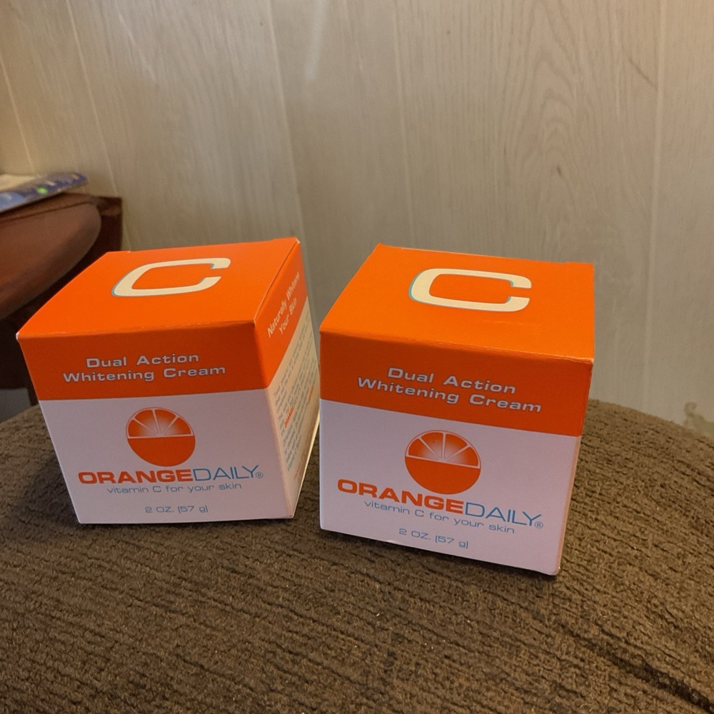 2 Boxes face skin whitening cream Orange Daily Vitamin C Dual Action 2 oz Renew